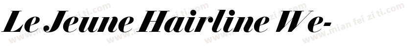 Le Jeune Hairline We字体转换
